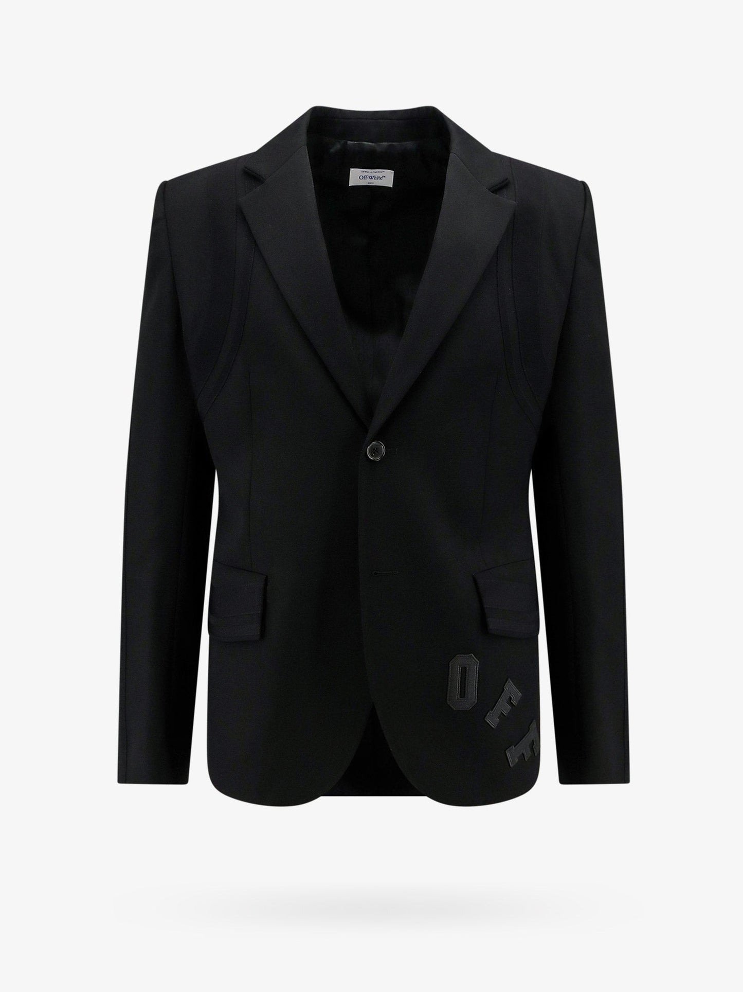 Virgin wool blazer with off patch