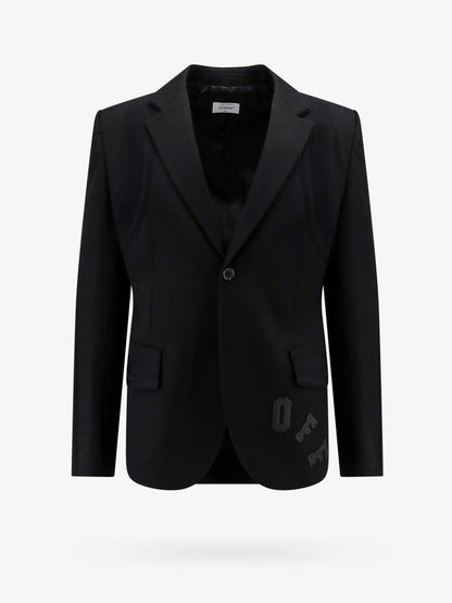 Virgin wool blazer with off patch thumbnail