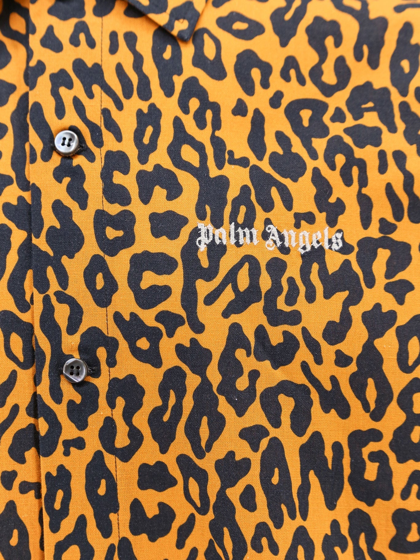 Linen and cotton shirt with classic logo embroidery