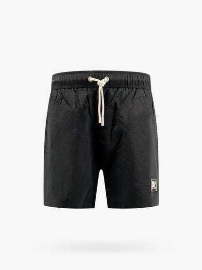 Nylon swim shorts with logo patch on the bottom thumbnail