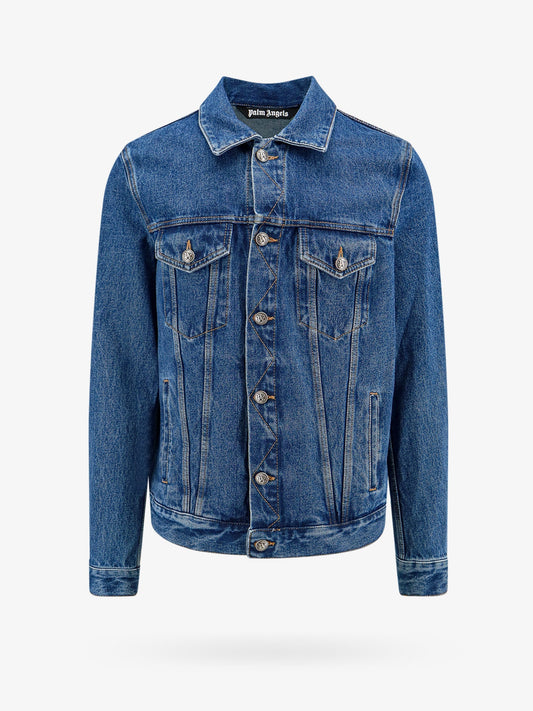 Denim jacket with monogram detail