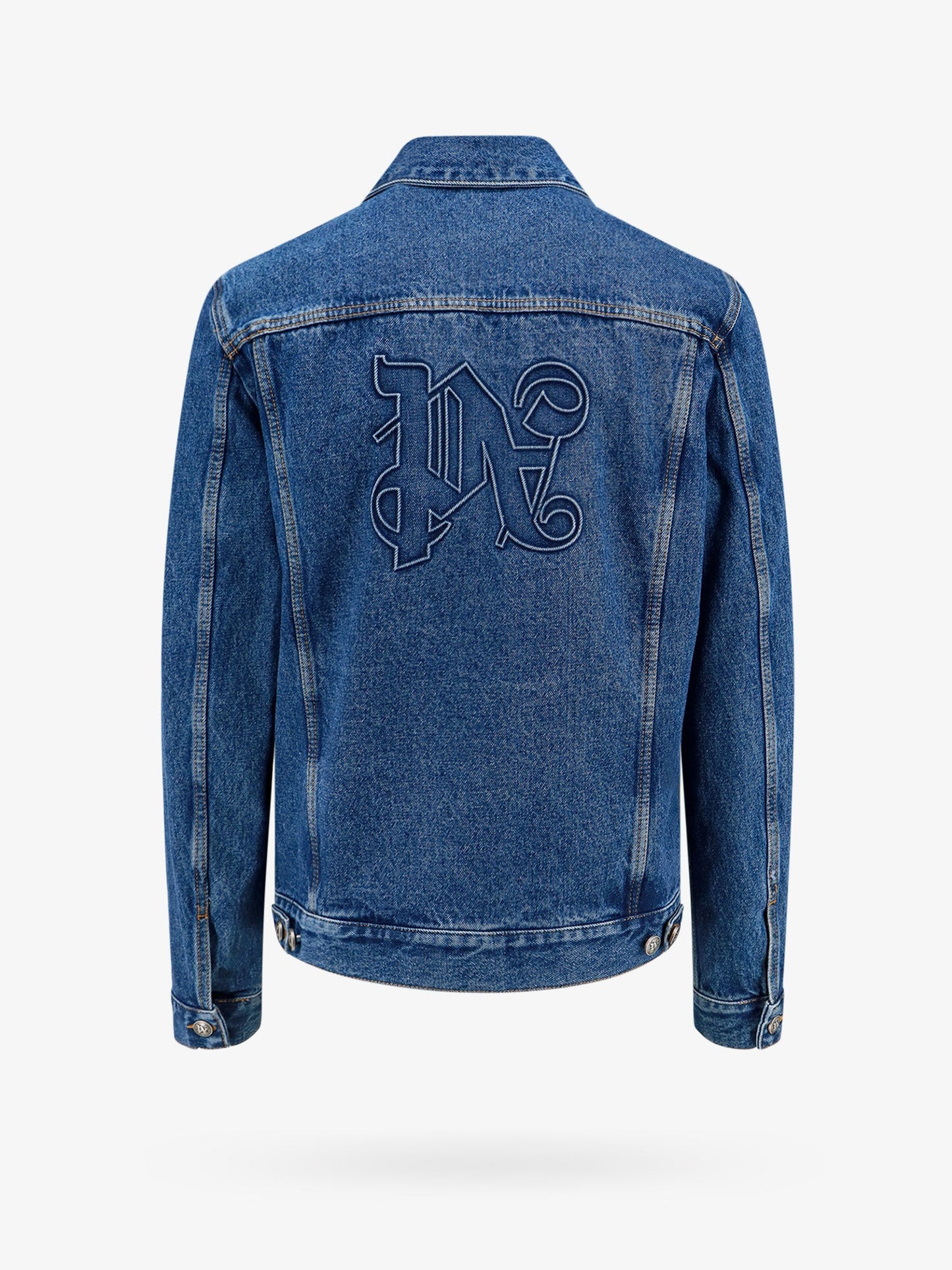 Denim jacket with monogram detail