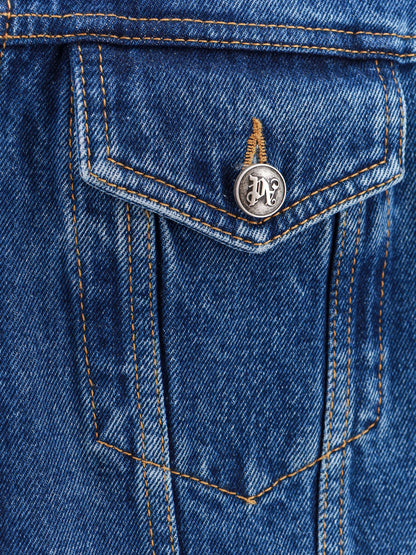 Denim jacket with monogram detail thumbnail