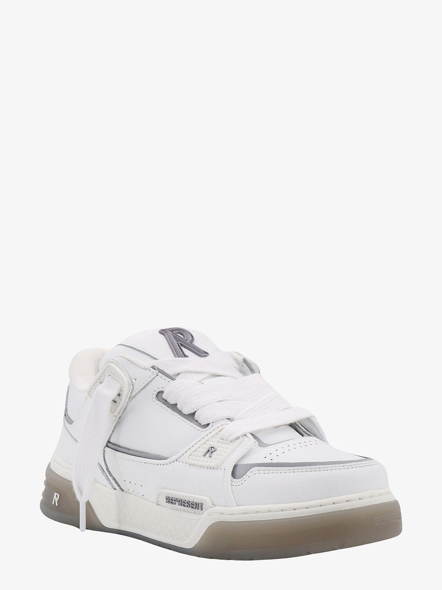 Studio leather sneakers with contrasting profiles