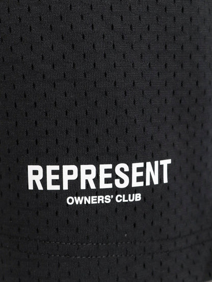 Nylon bermuda shorts with frontal logo print thumbnail