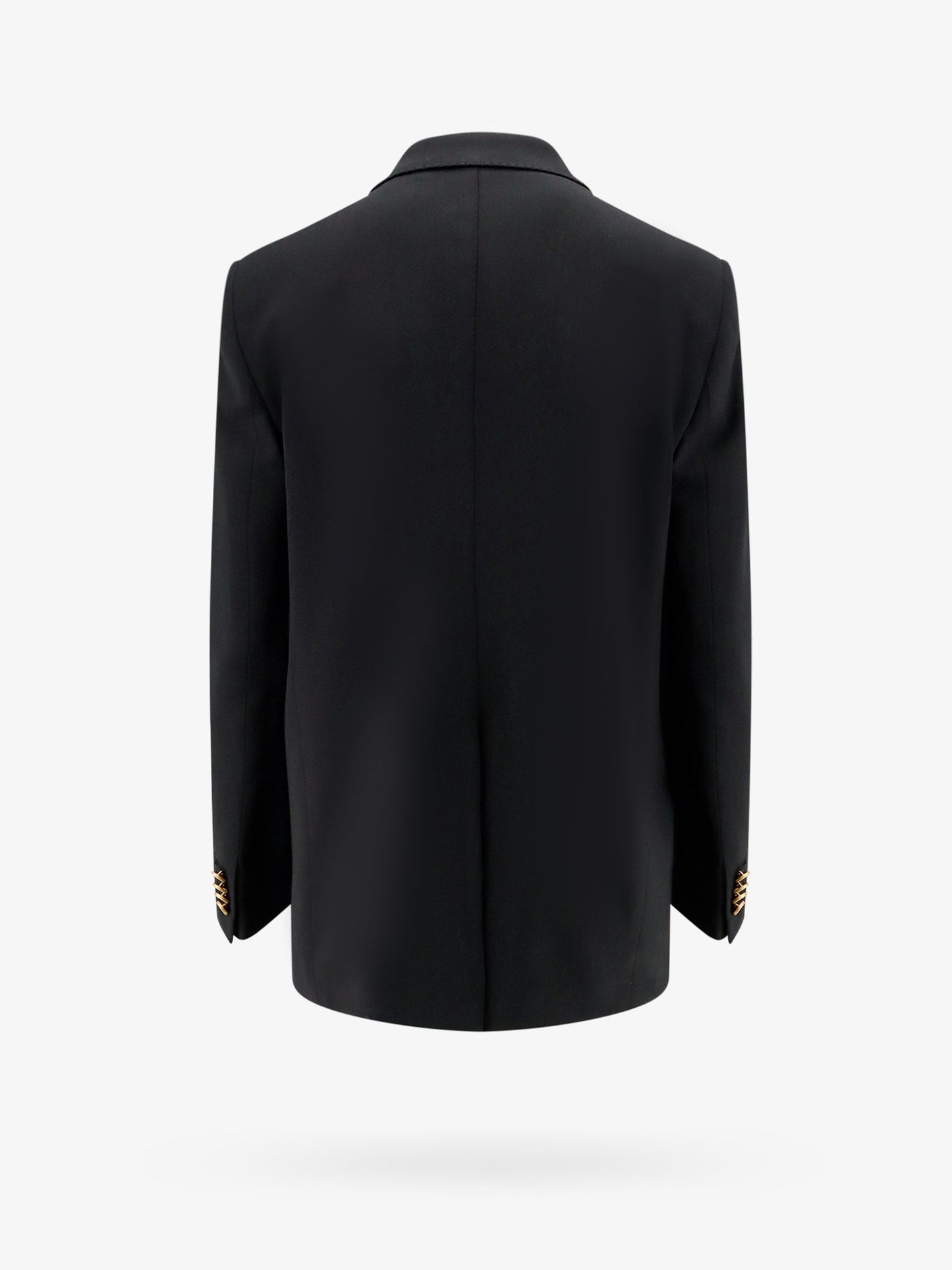 Wool blend blazer with gold buttons