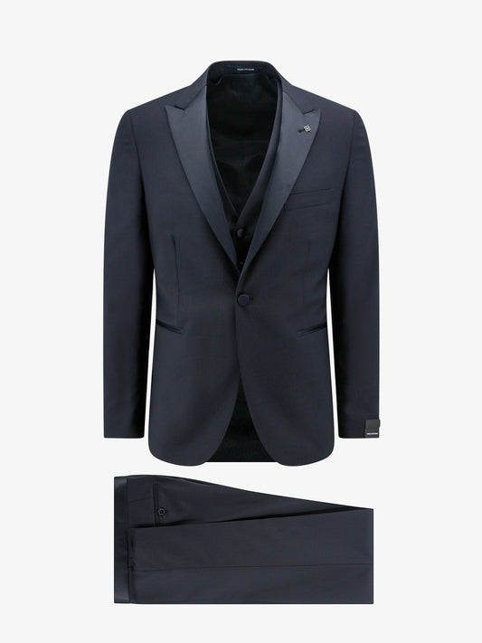 Virgin wool tuxedo with vest