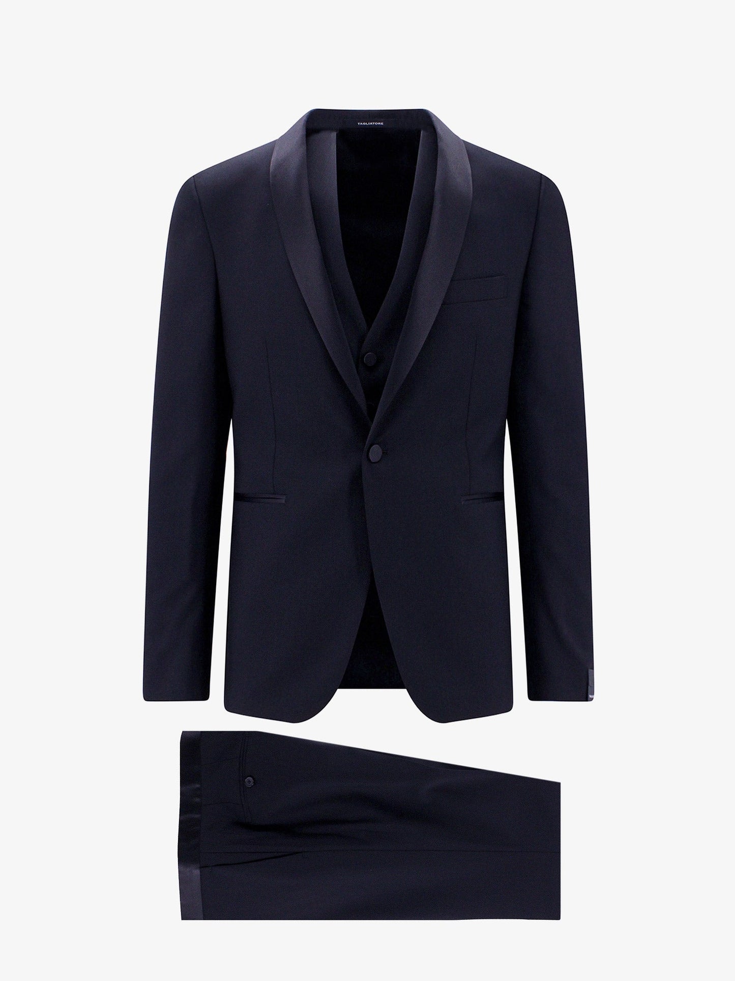 Virgin wool tuxedo with vest
