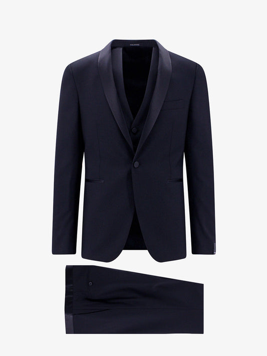 Virgin wool tuxedo with vest