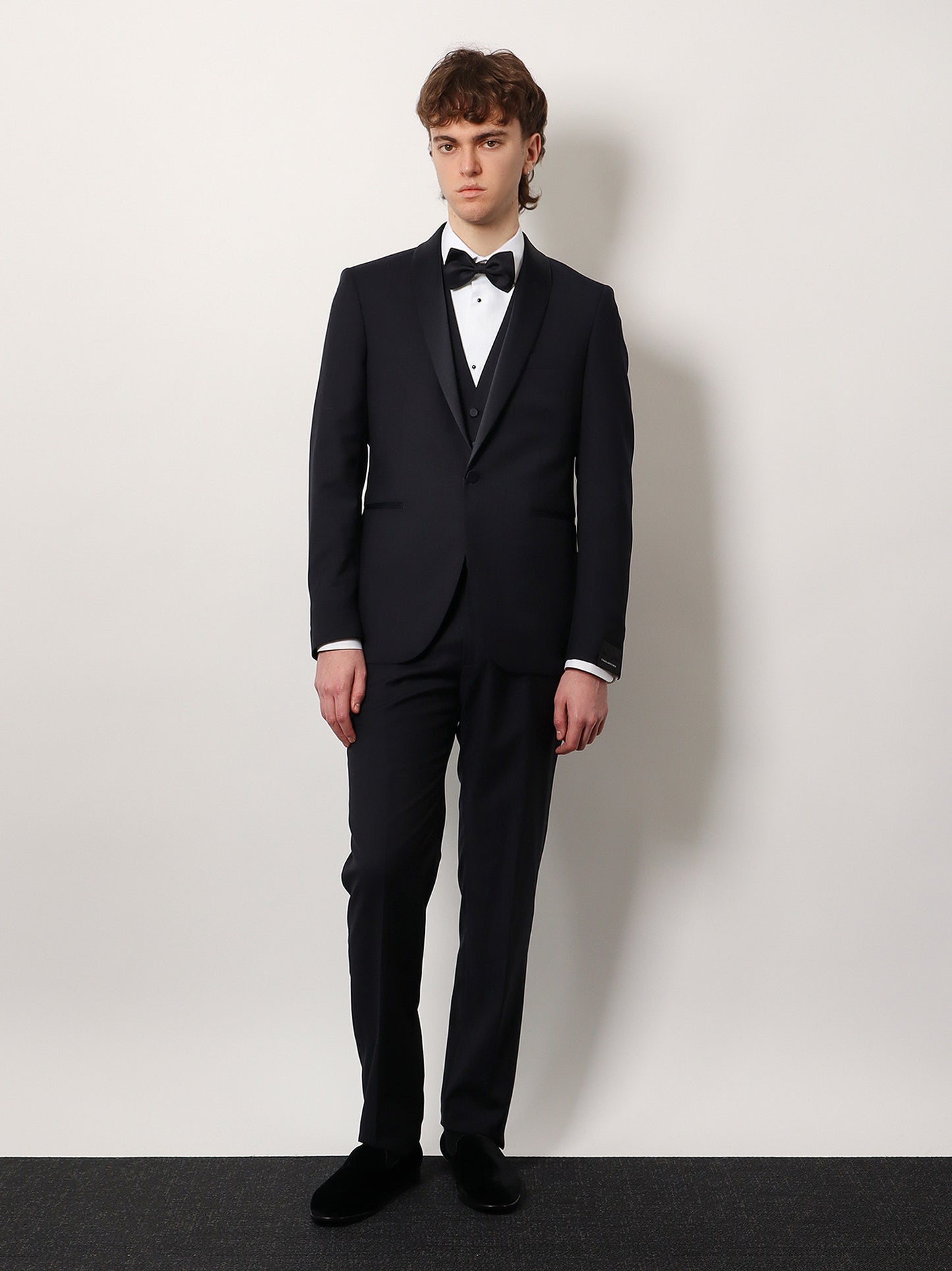 Virgin wool tuxedo with vest