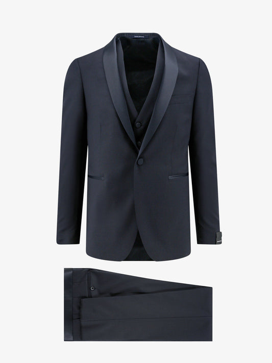 Virgin wool tuxedo with vest