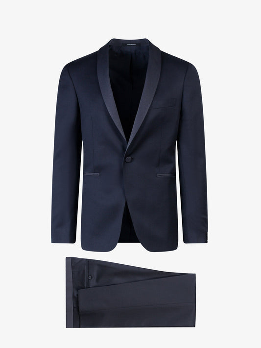 Virgin wool tuxedo with shawl lapel