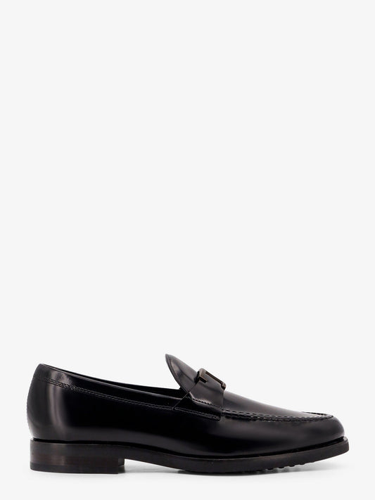 Leather loafer with t-timeless detail