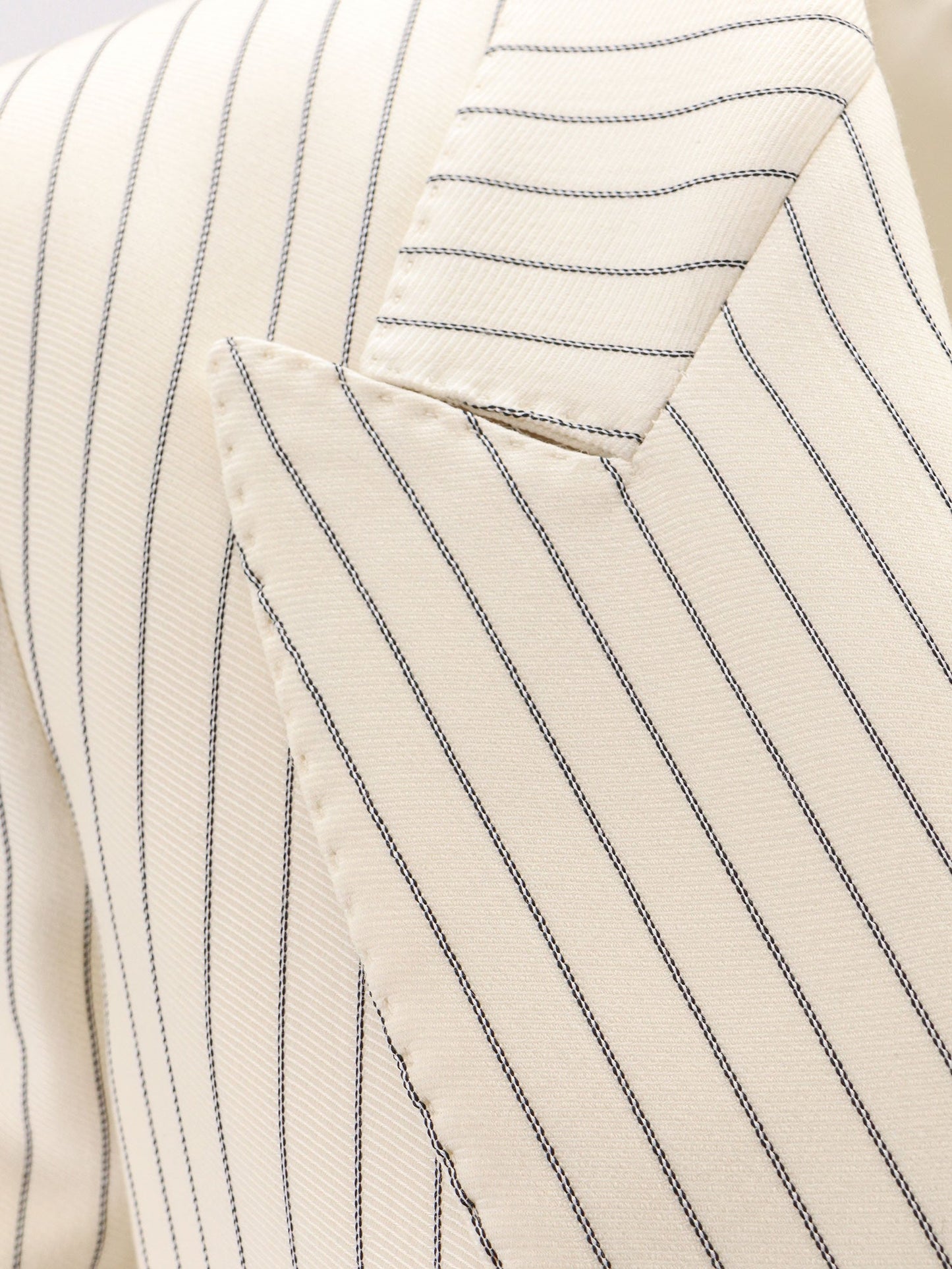 Double-breasted jacket with striped pattern