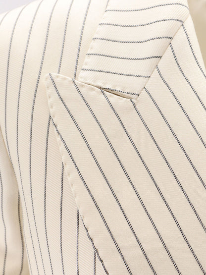 Double-breasted jacket with striped pattern thumbnail