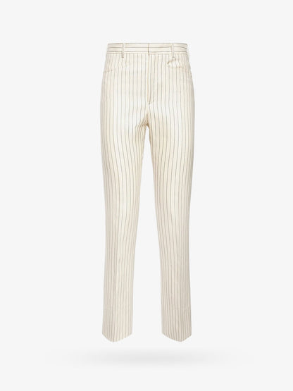 Wool and silk trouser with striped motif thumbnail