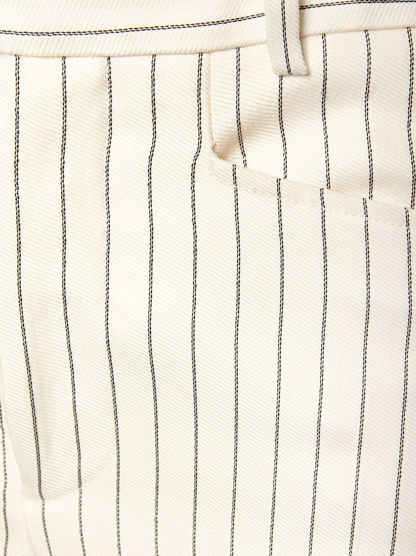 Wool and silk trouser with striped motif