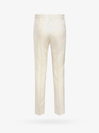 Wool and silk trouser with striped motif thumbnail