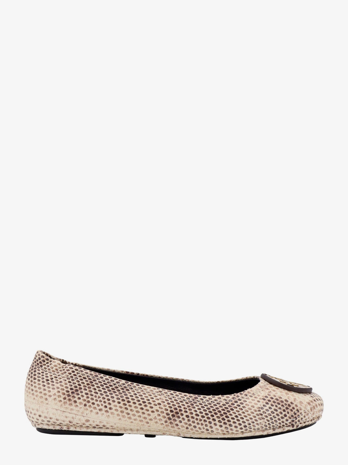 Leather ballerinas animalier print