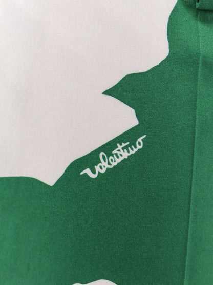 Cotton bermuda shorts with  valentino flower portrait print thumbnail