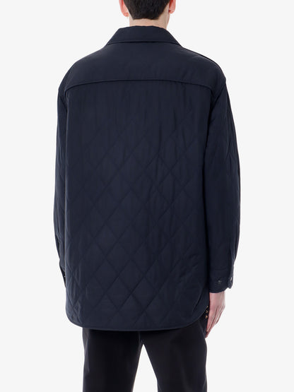 Padded and quilted nylon jacket with iconic studs thumbnail