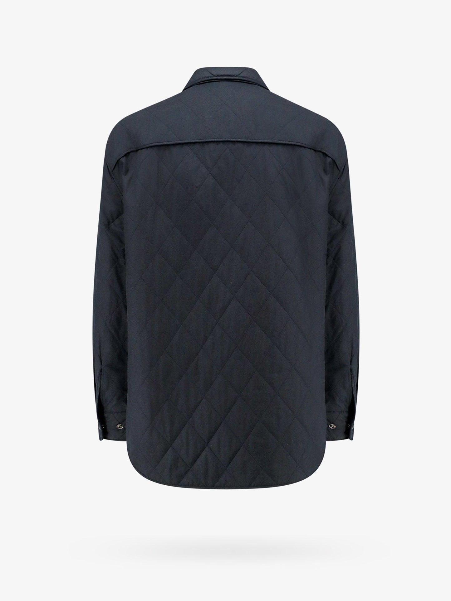 Padded and quilted nylon jacket with iconic studs