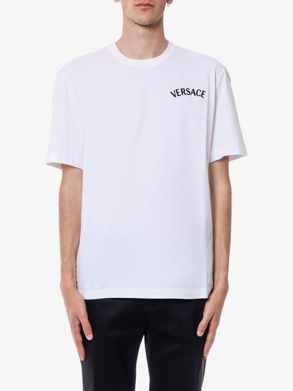 Cotton jersey t-shirt with logo embroidery thumbnail
