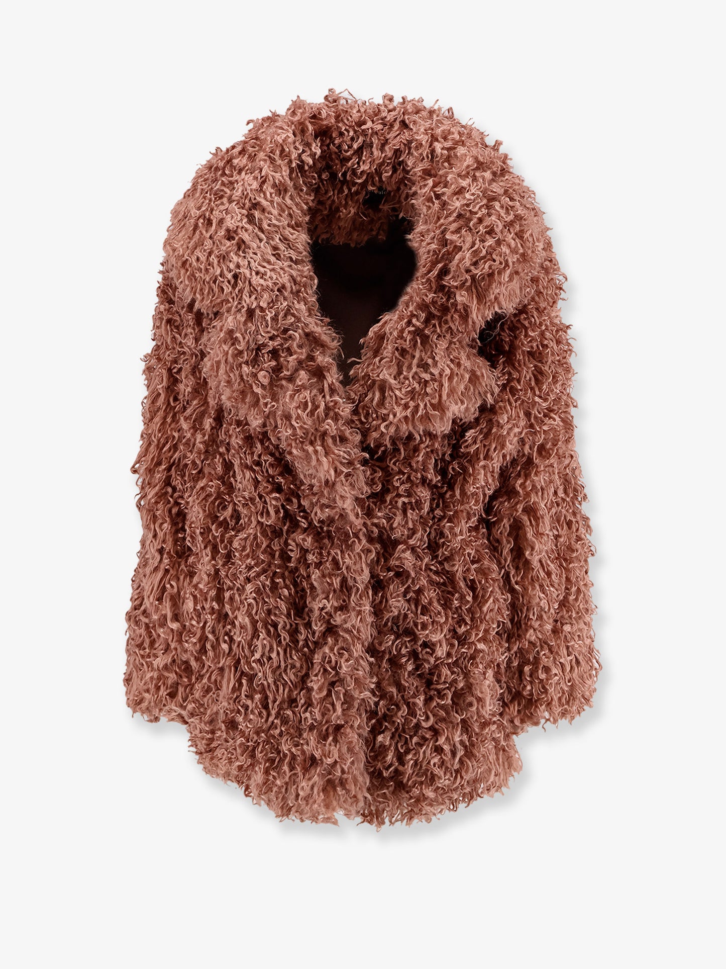 Faux shearling peacoat