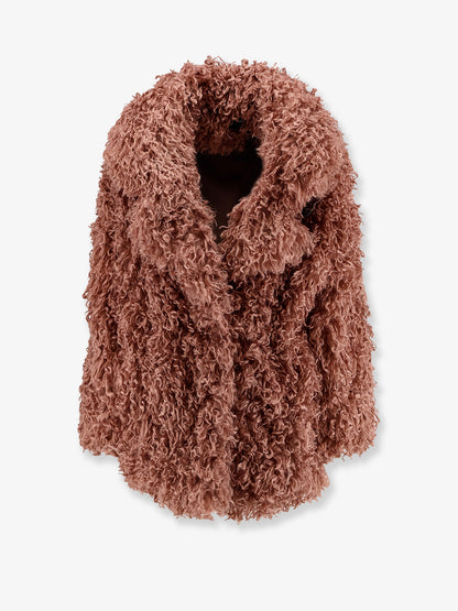 Faux shearling peacoat thumbnail