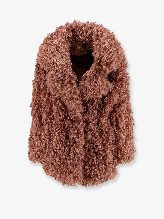 Faux shearling peacoat