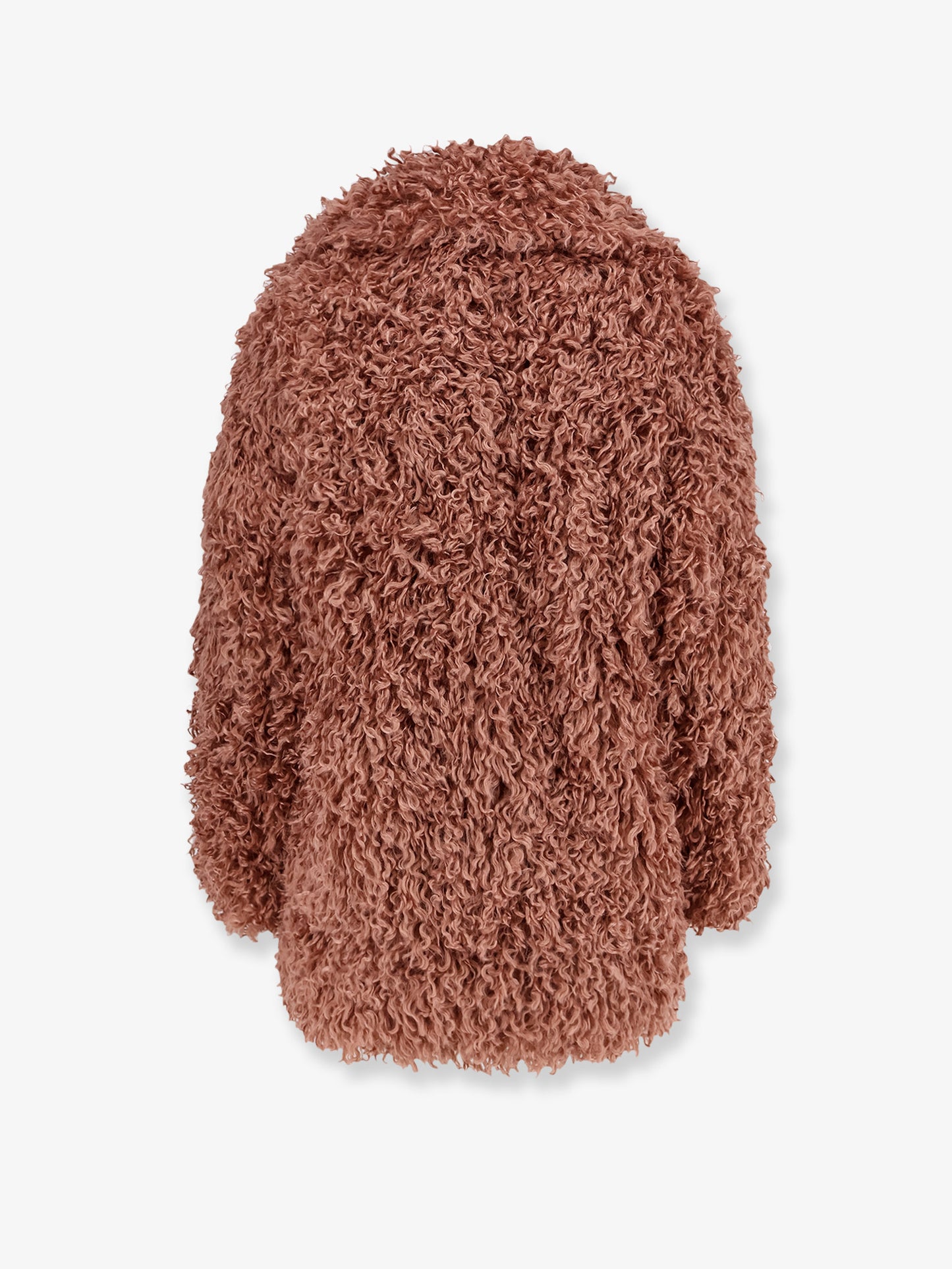 Faux shearling peacoat