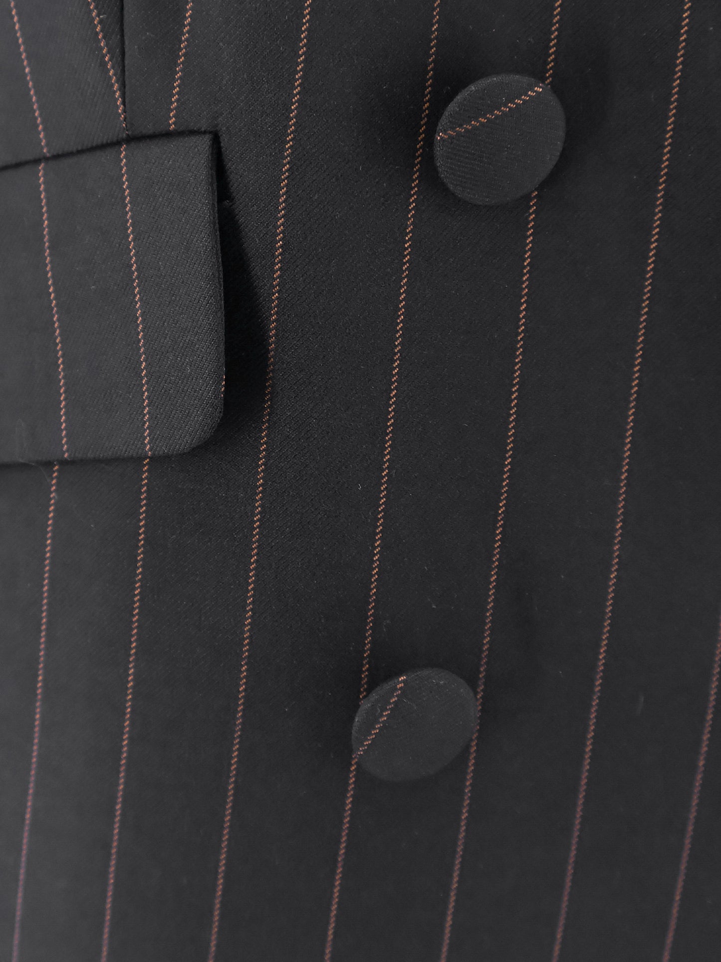 Double-breasted pinstriped blazer
