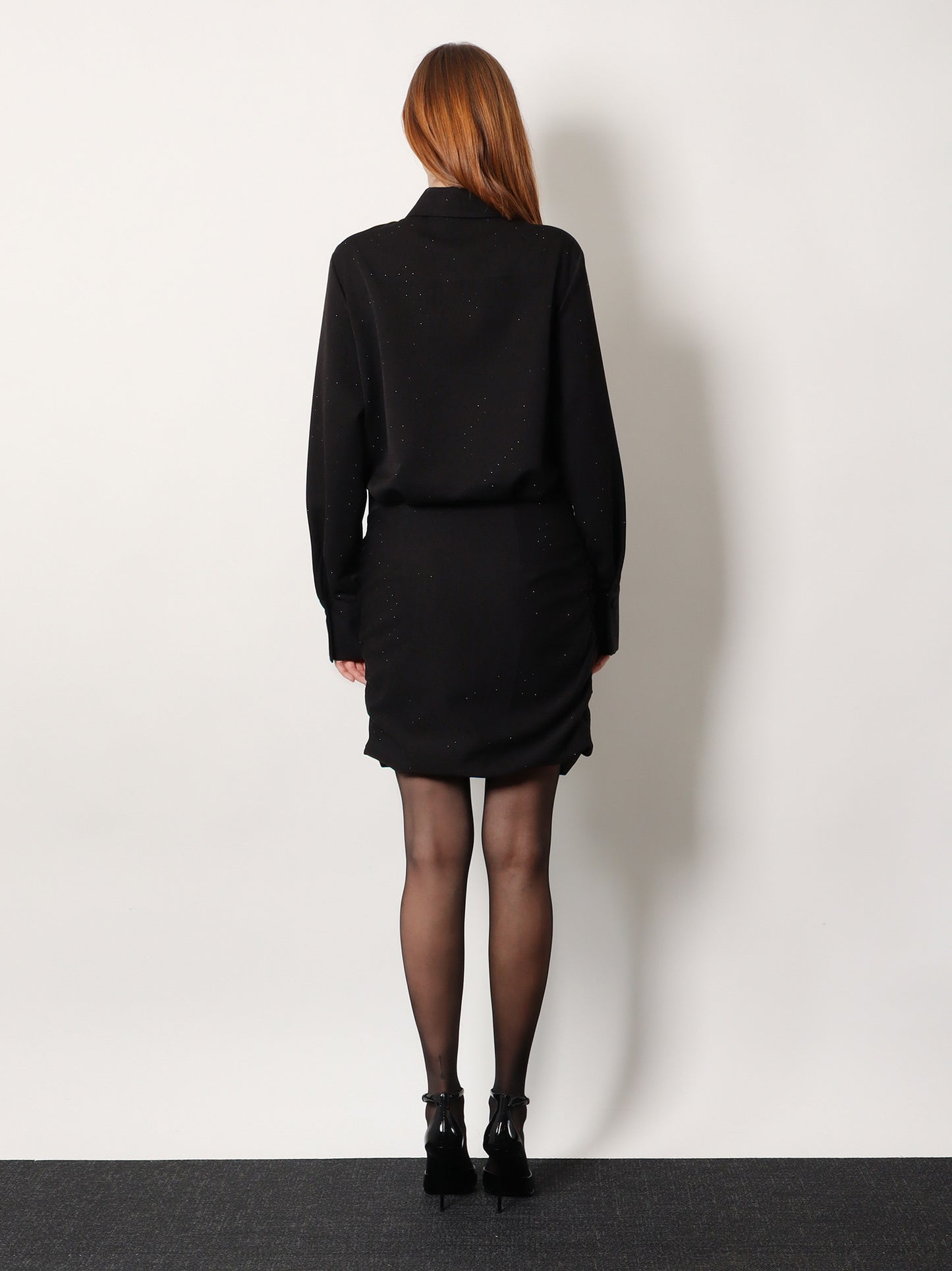 Dress with all-over rhinestones