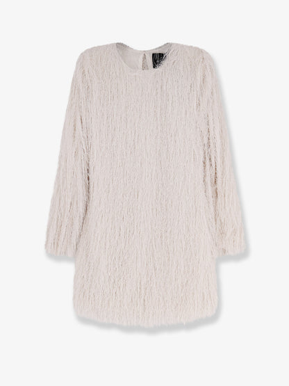 Short lurex dress with fringes thumbnail