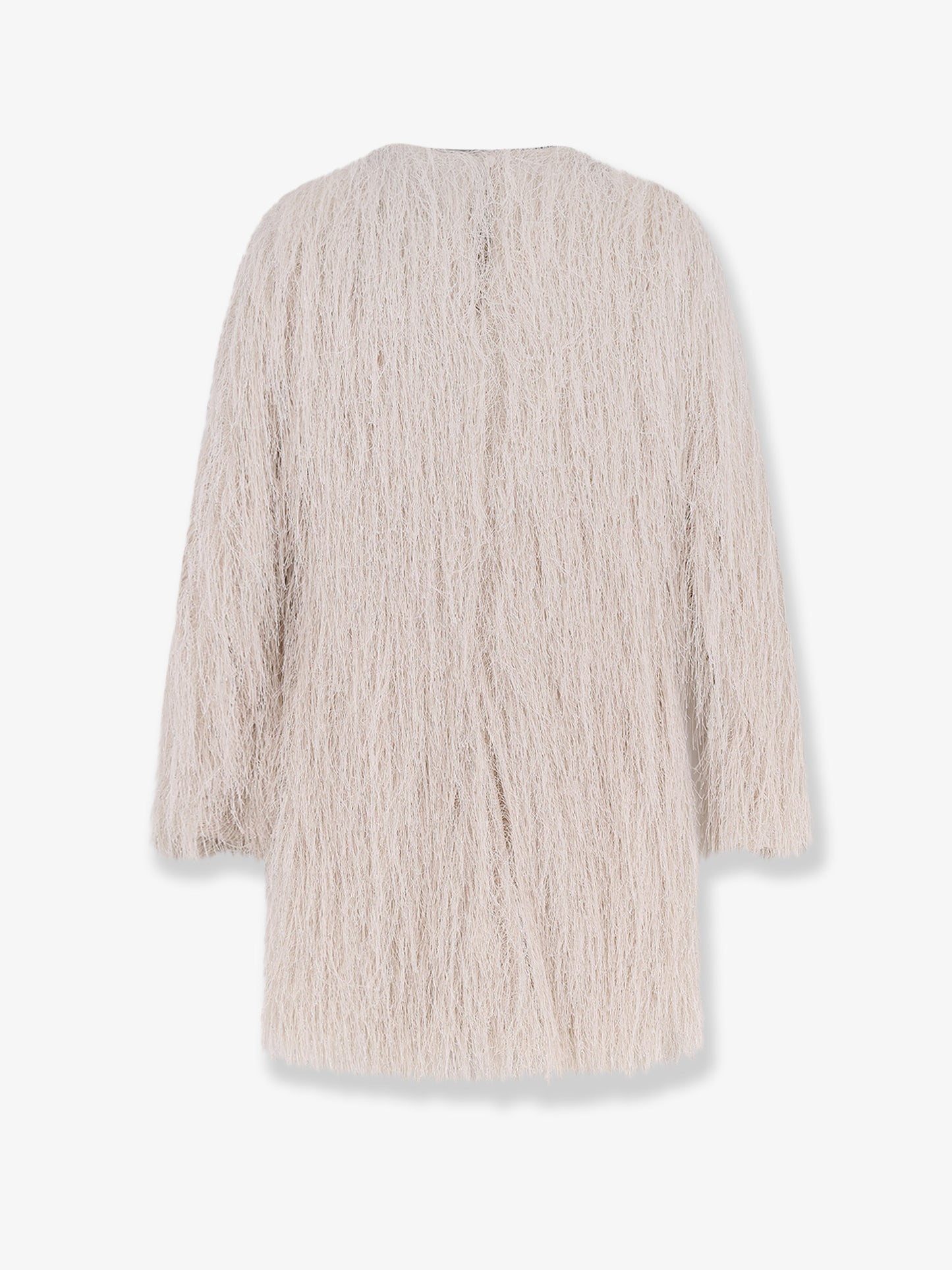 Short lurex dress with fringes