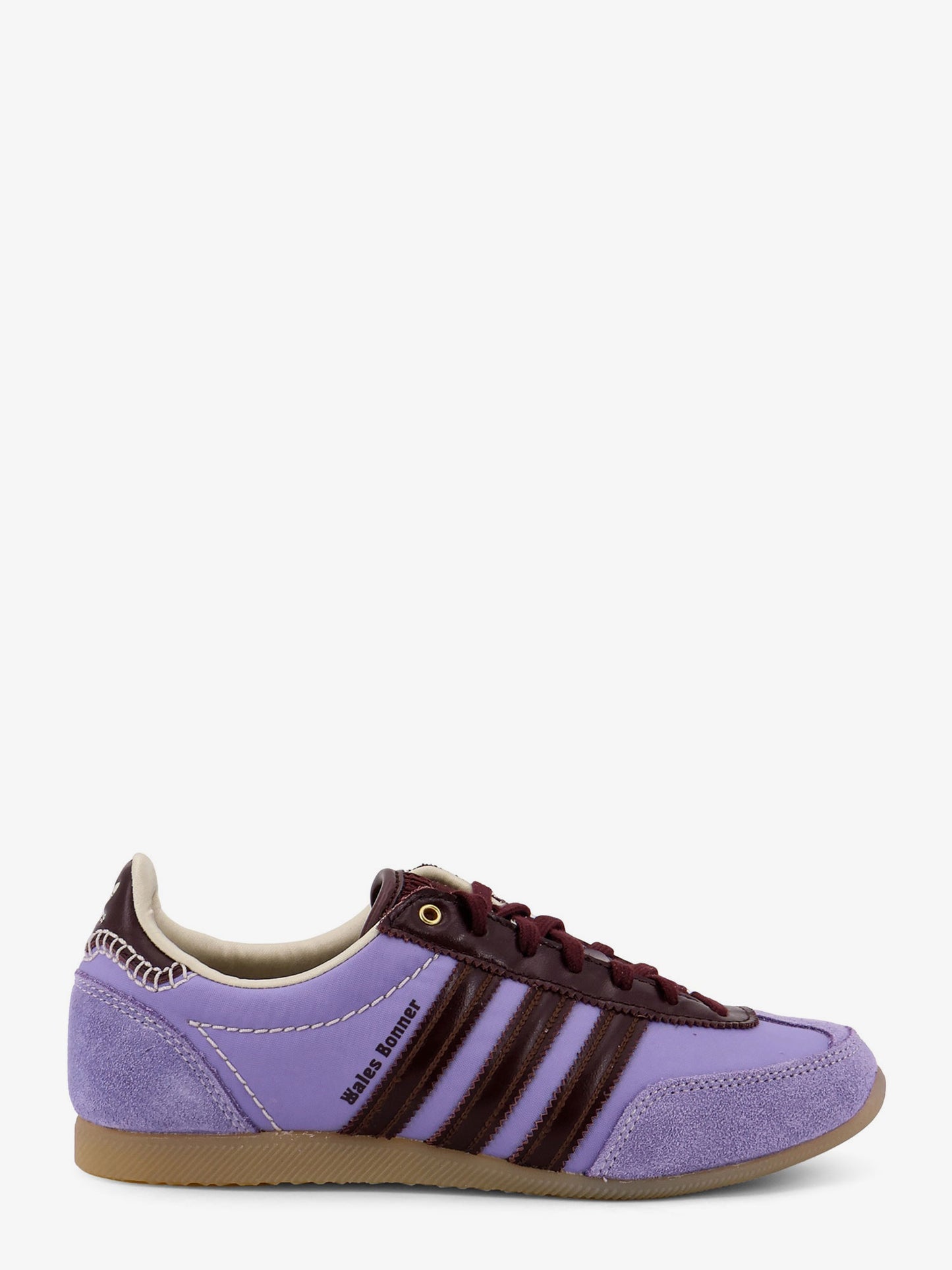 Nylon sneakers with suede inserts