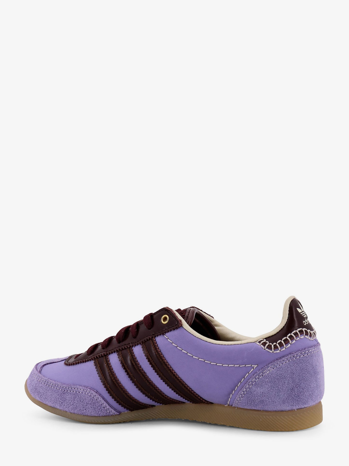 Nylon sneakers with suede inserts