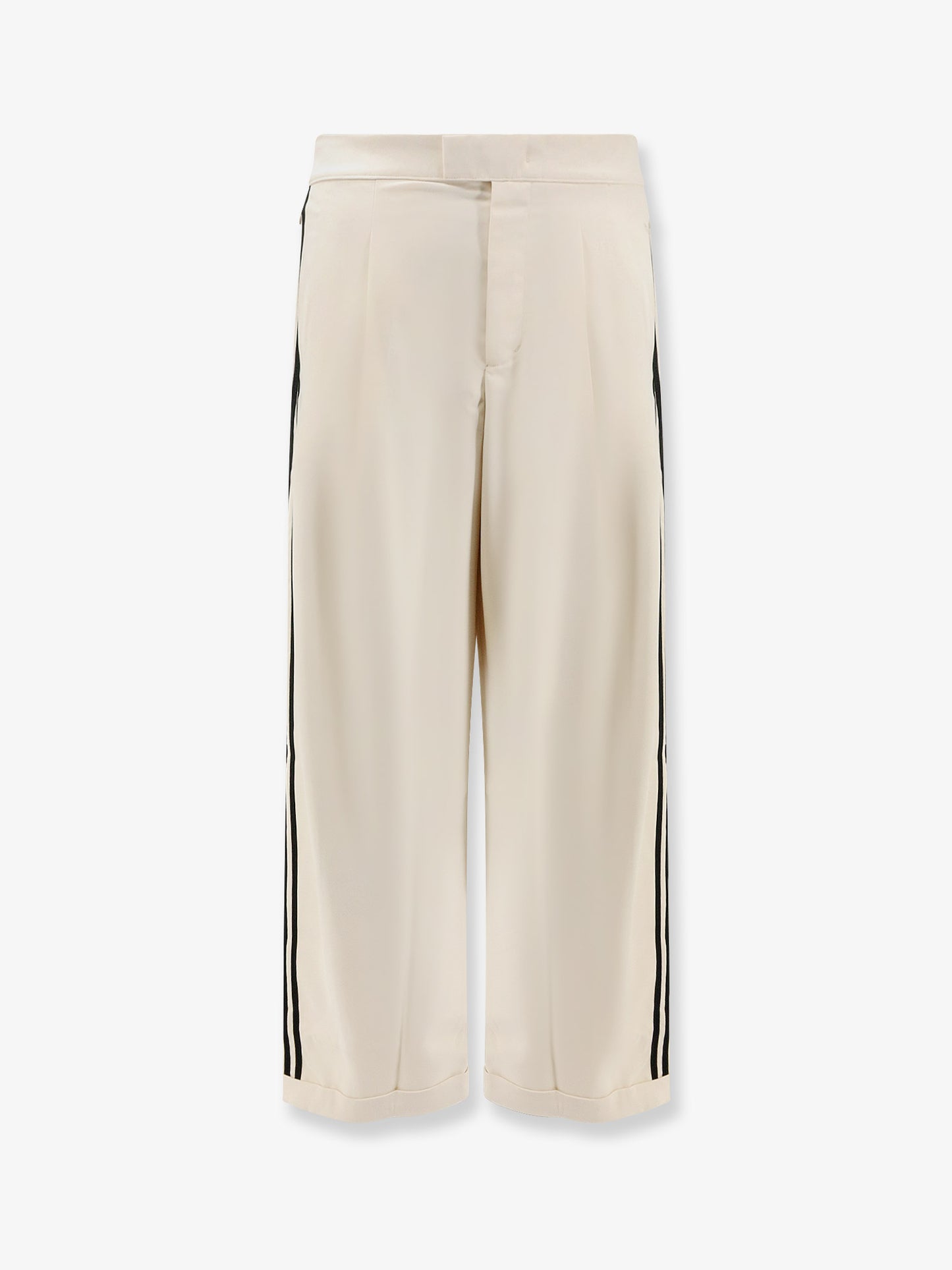 Recycled nylon trousers with iconic detail on the side