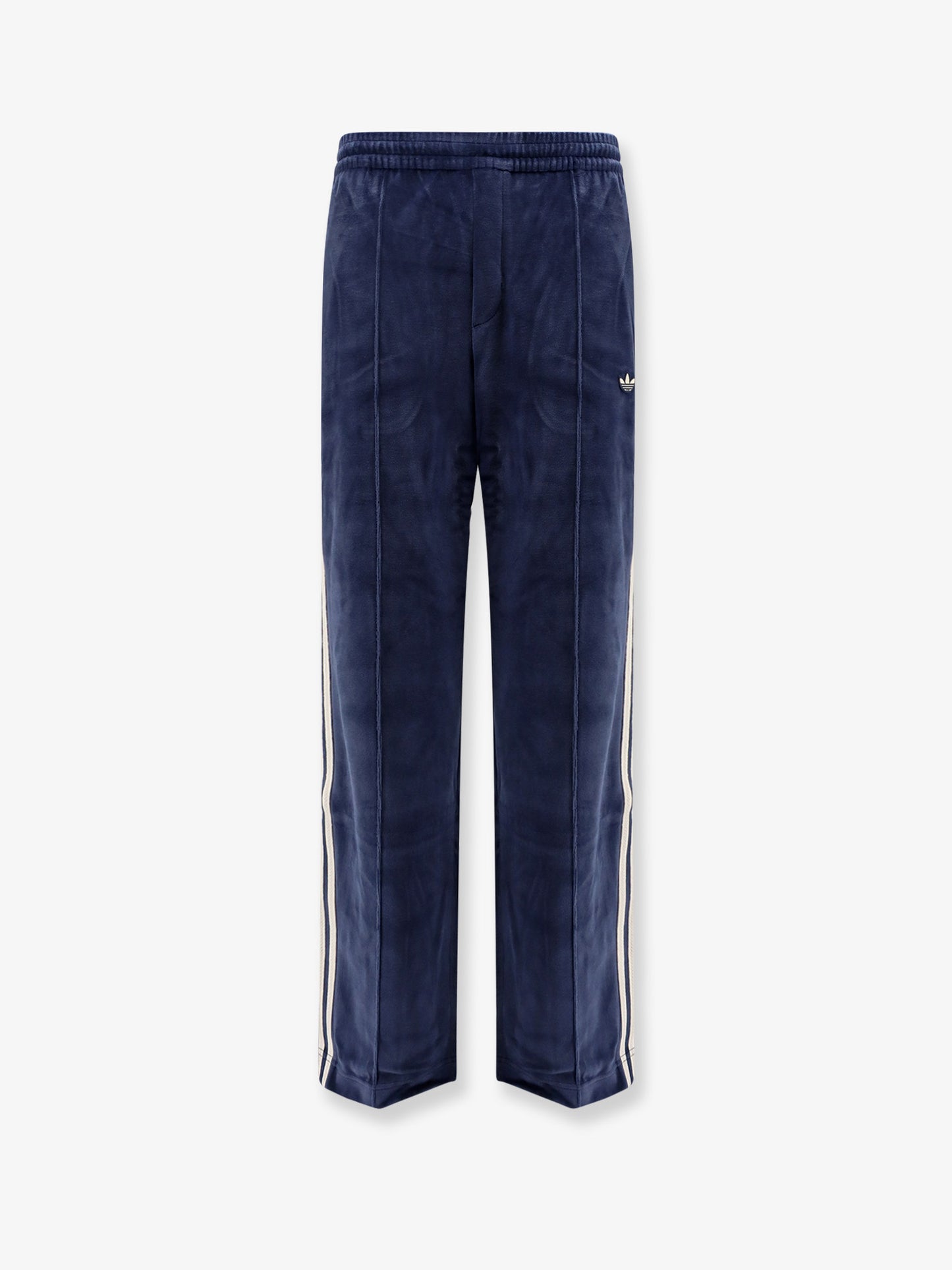 Chenille trousers with iconic side stripes