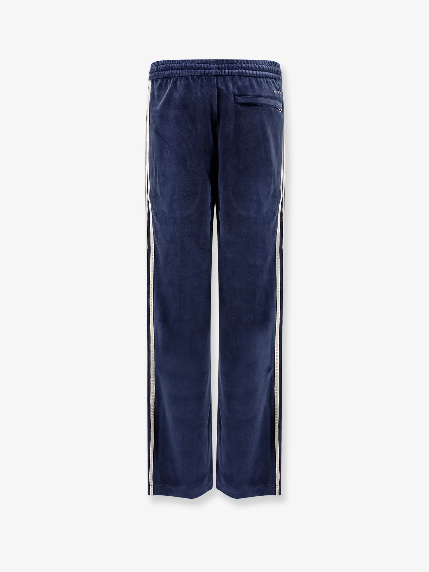 Chenille trousers with iconic side stripes