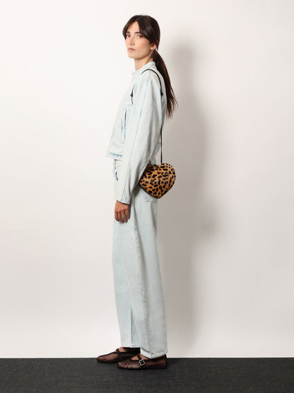 Le Coeur leopard haircalf shoulder bag thumbnail