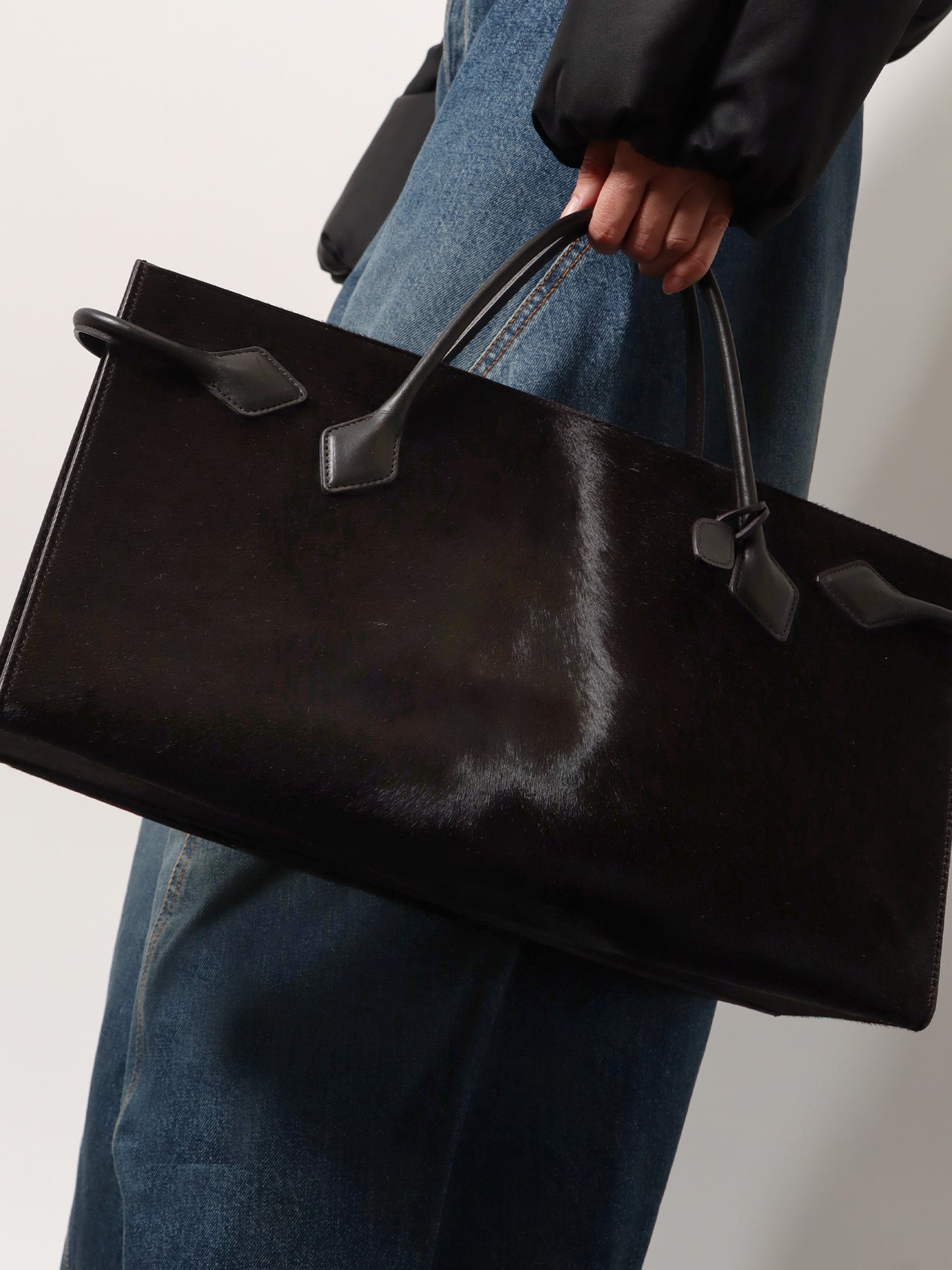 Hand Tote ponyskin Bag