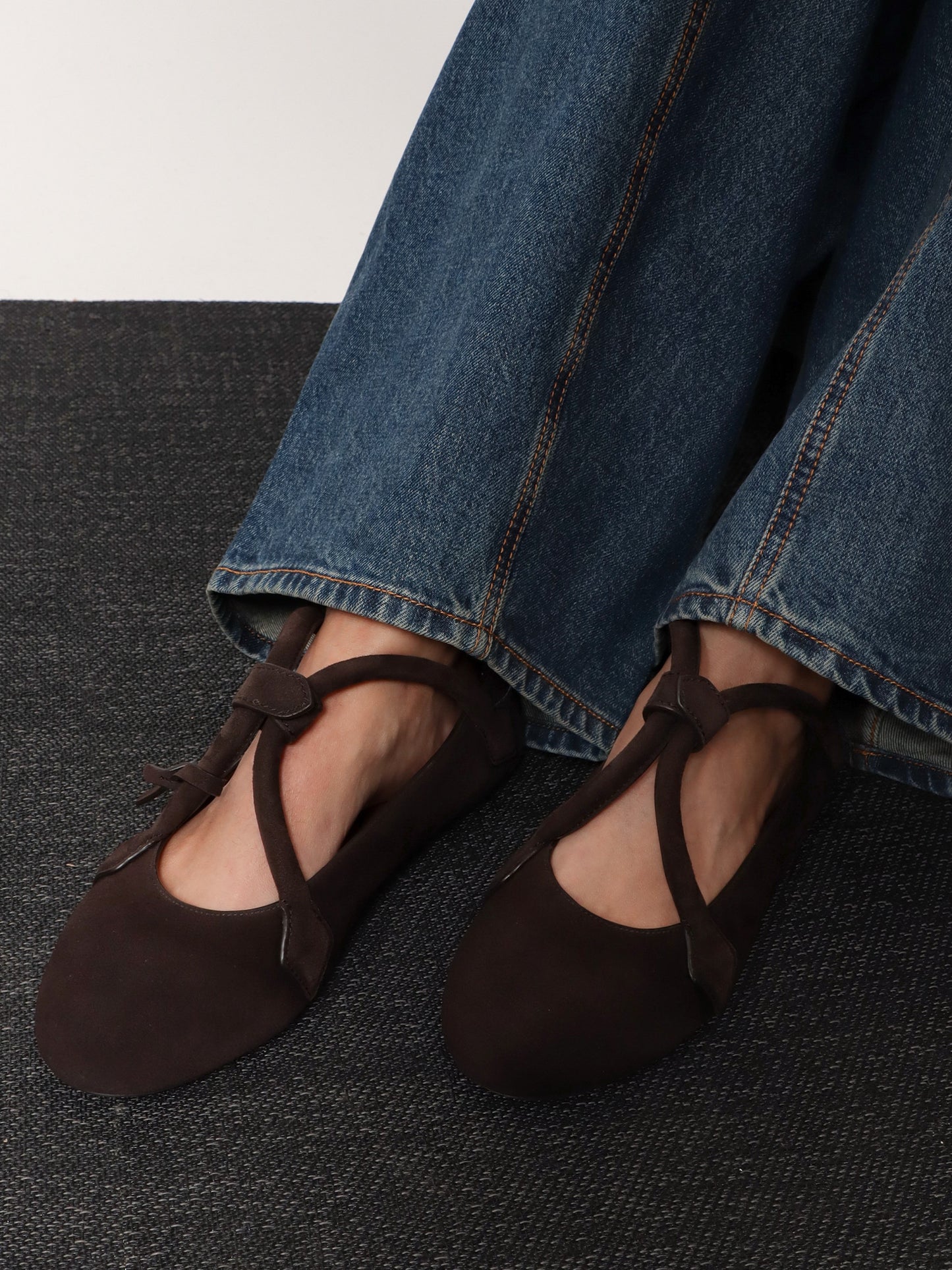 Le Teckel Suede Ballet Flats