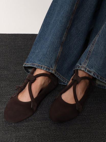 Le Teckel Suede Ballet Flats thumbnail