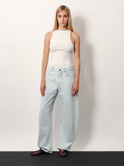 Halter cotton and viscose bodysuit thumbnail