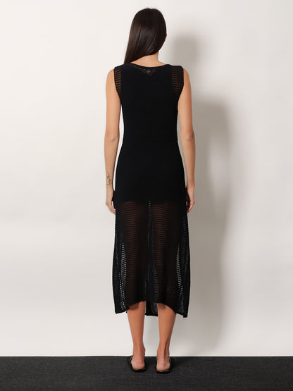 Ladder cotton blend dress thumbnail