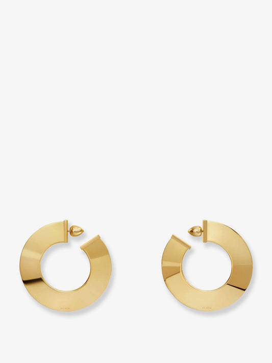 Blade Hoop S earrings with Logo detail