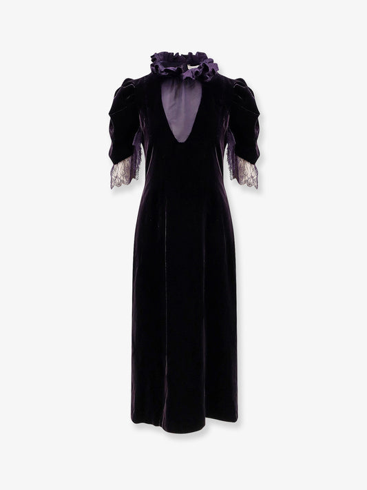 Velvet dress with silk lining