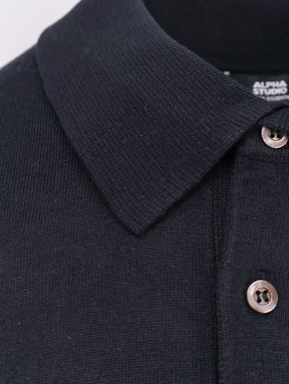 Maglia polo in seta e cashmere thumbnail