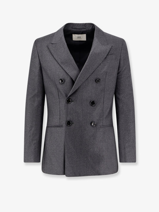 Double-breasted virgin wool blazer